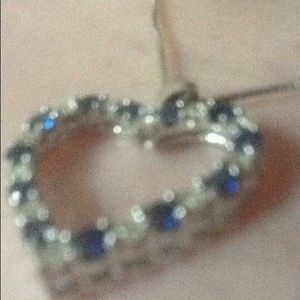 Brand new Blue sapphire hart necklace
